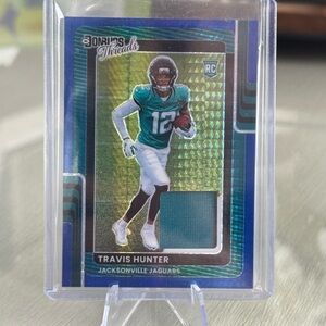 🔥 2025 Travis Hunter Panini Donruss Optic Threads Patch Rookie Prizm